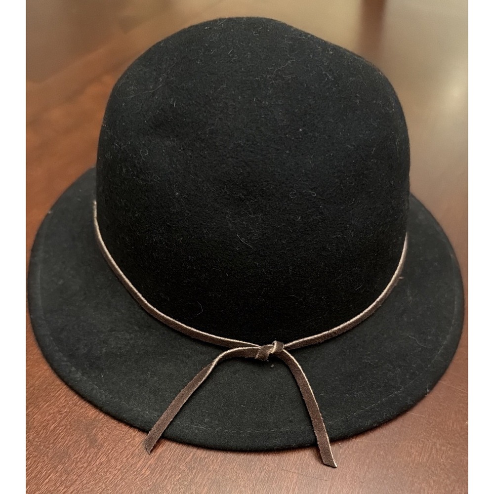 VTG Bollman Hat Company Doeskin Felt Wool Gambler Style Western Hat USA Black